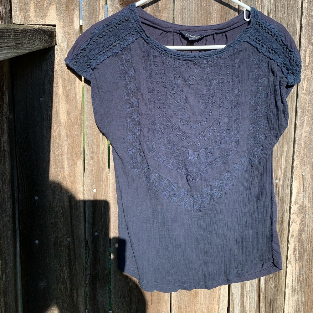 Small Lucky brand dark blue blouse